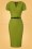Vintage Diva  - The Jayne Pencil Dress en Olive 5