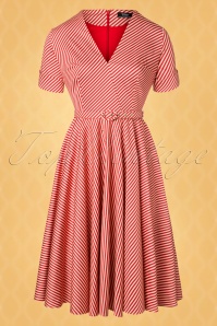 Vintage Diva  - The Regina Swing Dress in Candy Stripe