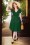 Vintage Diva  - De Joan Swing-jurk in Treetop Green