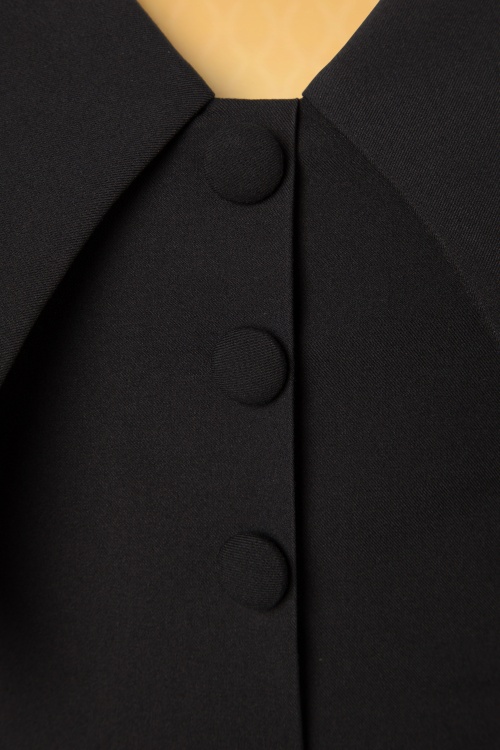 Vintage Diva  - De Joan Pencil-jurk in zwart 6