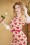 Vintage Diva  - The Florence Flower Pencil Dress en Abricot Clair 5