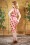 Vintage Diva  - De Florence Flower Pencil-jurk in licht abrikoos 3