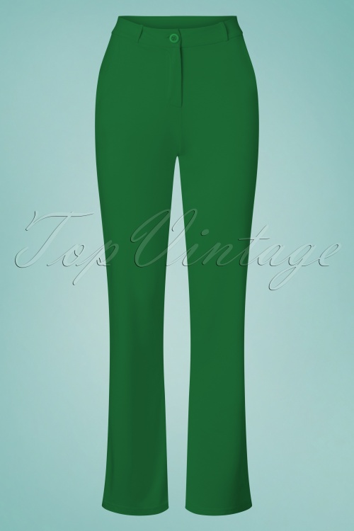 Tante Betsy - 60s Babs Baggy Trousers in Green 2