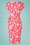 Lien & Giel - Suzie Shell Pencil Dress Années 60 en Rouge Orangé 3