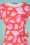 Lien & Giel - Suzie Shell Pencil Dress Années 60 en Rouge Orangé 4