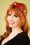 Vixen - Blumen-Turban-Stirnband in Rot