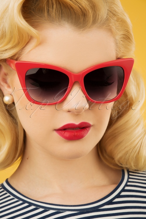 Vixen - Jennifer Retro-Sonnenbrille in Rot