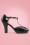 B.A.I.T. - 30s Lacey Art Deco T-Strap Pumps in Patent Black  3