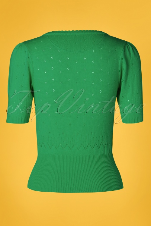 Tante Betsy - 60s Shorty Cardigan in Green 2