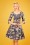 Miss Candyfloss - Tremaine Lee Wiggle-jurk in bruin tartan