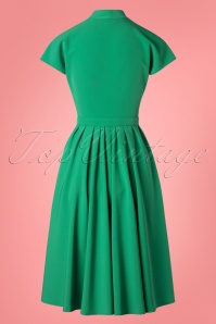 Miss Candyfloss - Aemela Ivy Swing-Kleid in Smaragdgrün 5