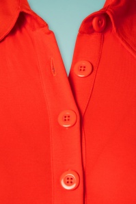 Tante Betsy - 60s Glenda Button Shirt in Orange 3