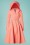 Miss Candyfloss 28660 Trenchcoat in Coral Pink 20190313 008W