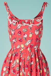 Bunny - 50s Gin Fizz Dress in Coral Pink 3