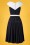 Miss Candyfloss - 50s Merryweather Swing Dress in Navy and White 5