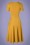 Very Cherry - 40s Vivienne Hollywood Circle Dress in Mustard 3