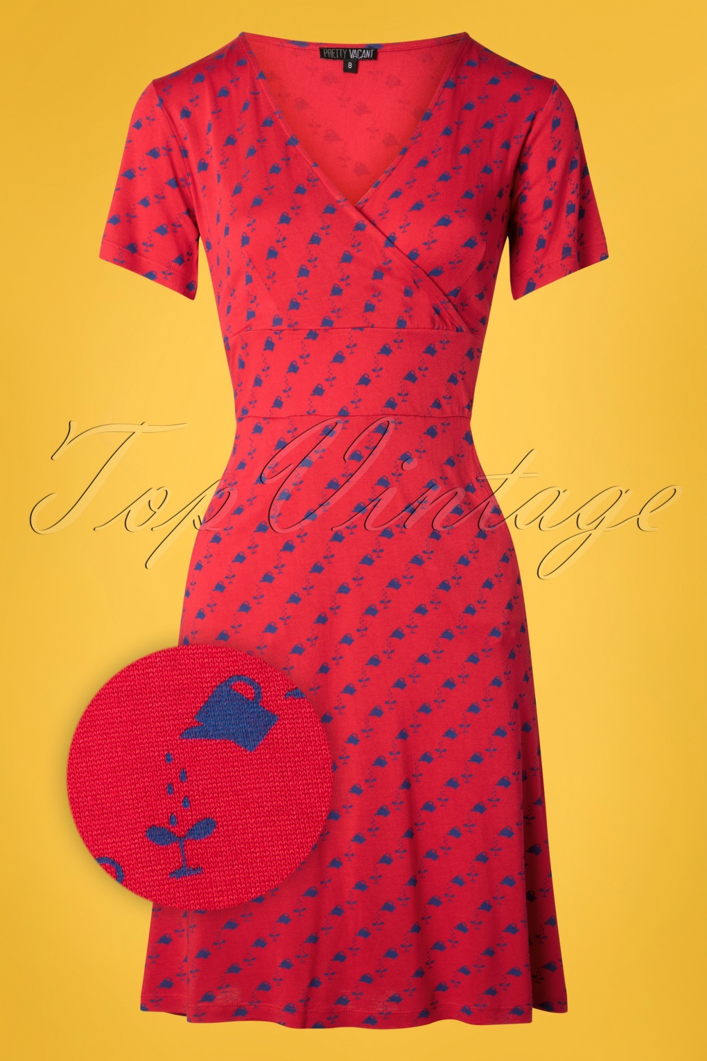 60s Lily Watercan Dress in Red