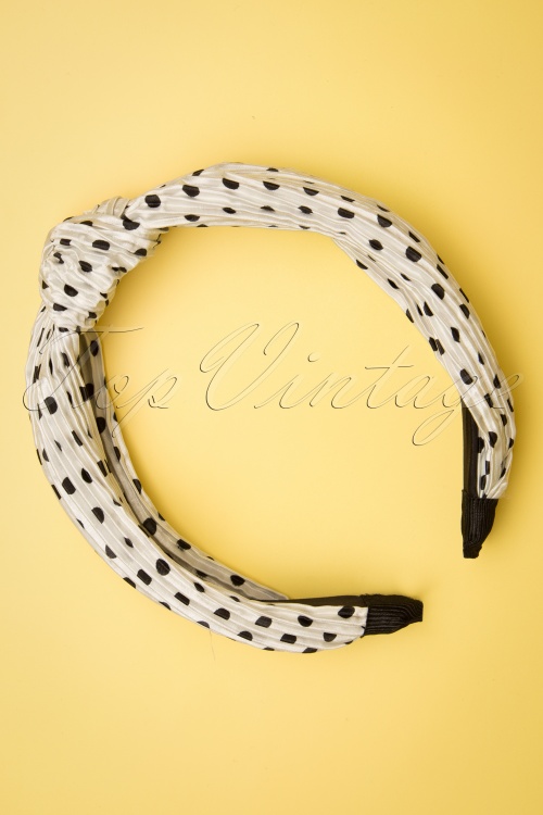 Banned Retro - 50s Wanita Polka Dot Hairband in White