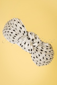 Banned Retro - Wanita Polka Dot Haarband in Weiß 3