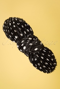 Banned Retro - Wanita Polka Dot-haarband in zwart