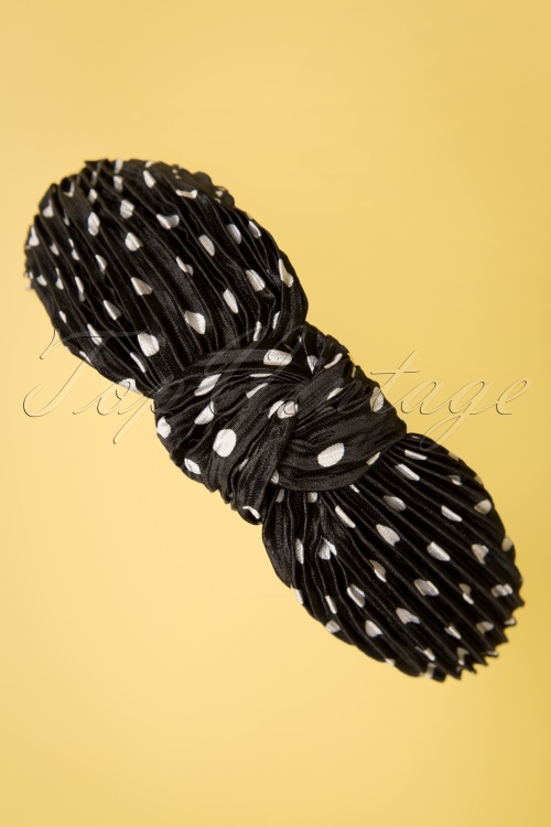 Banned Retro - 50s Wanita Polka Dot Hairband in Black