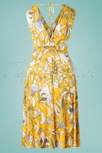 Vintage Chic for Topvintage - Jane Swing Dress Années 50 en Jaune et Blanc 4