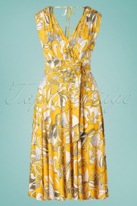 Vintage Chic for Topvintage - Jane Swing Dress Années 50 en Jaune et Blanc 2