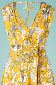Vintage Chic for Topvintage - Jane swingjurk in geel en wit 3