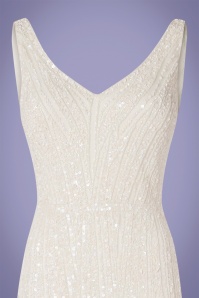 GatsbyLady - 20s Sophie Sequin Maxi Dress in White 2