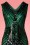 Unique Vintage - Veronique Fringe Flapper-jurk in metallic groen 5