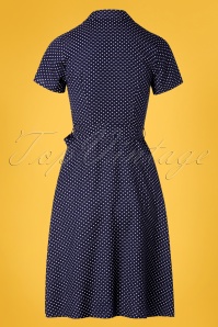 Pretty Vacant - Debbie Hearts-jurk in marineblauw 3