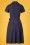 Pretty Vacant - 60s Debbie Hearts Dress in Navy 3