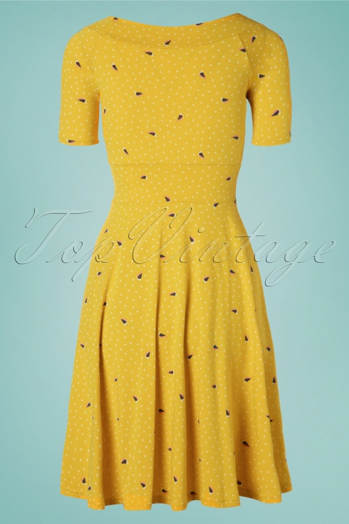 Blutsgeschwister - 60s Roswitas Dolcevita Dress in Fly Over Alpine 3