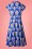 Lien & Giel - Metz Holland Swing Dress Années 60 en Bleu de Cobalt 4