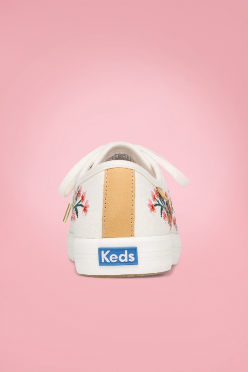 Keds - Rosalie Kickstart Sneakers mit Blumenmuster in Creme 5