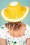 Vixen - 50s Lemon Straw Sun Hat in Yellow 2