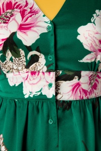 Wild Pony - Antonia Midi-jurk met bloemen in groen 4