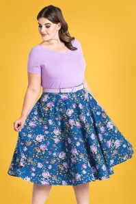 Bunny - Violetta Swing Skirt Années 50 en Bleu 3