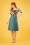 Vintage Chic for Topvintage - Laila Floral Pleated Pencil Dress Années 50 en Menthe