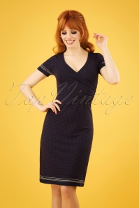 Vive Maria - 60s Deauville Wrap Dress in Blue