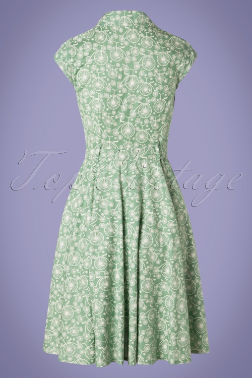 Circus - 60s Penny Dress in Vintage Green 4