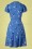 Circus - 50s Swallow Floral Swing Dress in Night Blue 5