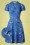 Circus - 50s Swallow Floral Swing Dress in Night Blue 2