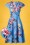 Vintage Chic 28766 Swing Dress Blue Roses Print 20190311 008W1