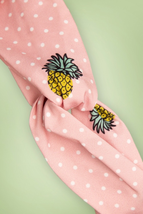 Banned Retro - Pina Colada Stirnband in Pink 2