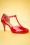 Tamaris - Jenny Lacquer T-Strap Pumps Années en Rouge Piment 2