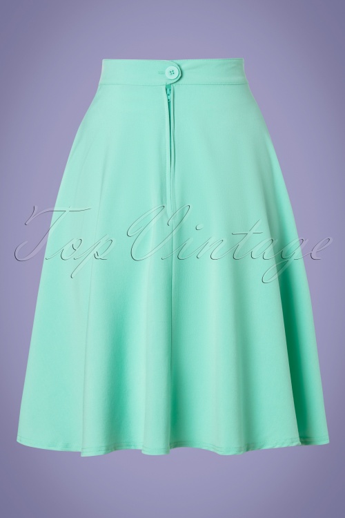 Steady Clothing - 50s Thrills Swing Skirt in Mint 3