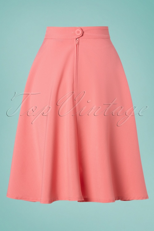 Steady Clothing - 50s Thrills Swing Skirt in Blush 3