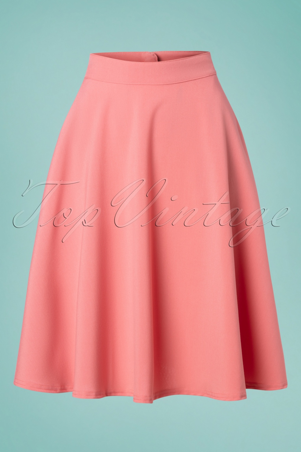 50s Thrills Swing Skirt in Blush