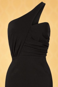 Vintage Diva  - The Eva Pencil Dress in Black 5
